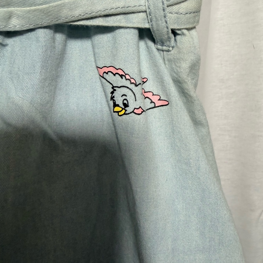 Disney Cinderella Chambray Skirt Women’s Large Button Front Gus Jaq Embroidered - Picture 3 of 6